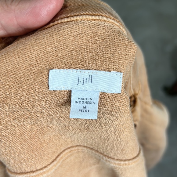 J. Jill Anorak Cinch Waist Cotton Spandex Jacket Toffee Color. Size M - Picture 8 of 9